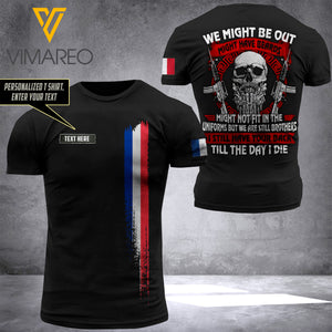 Customized French Soldier 3D Printed Combat Shirt EZQ290621
