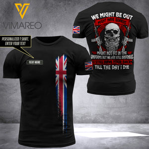 Customized British Soldier 3D Printed Combat Shirt EZQ290621