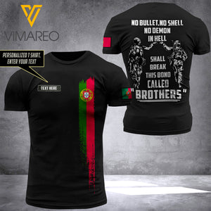 Customized Portugal Soldier 3D Printed Combat Shirt EZQ250621