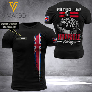Customized British Soldier 3D Printed Combat Shirt EZQ3006