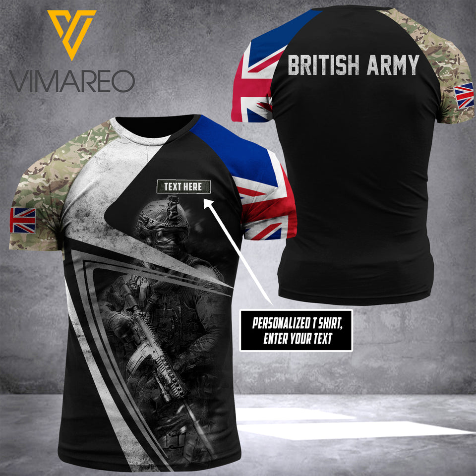 Customized British Soldier 3D Printed Combat Shirt EZHQ094