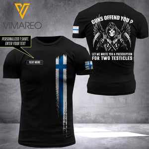 Customized Finland Soldier 3D Printed Combat Shirt EZLN240621