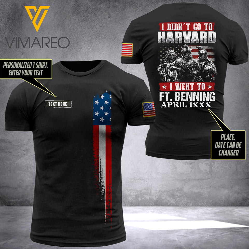 PHN PERSONALIZED ft benning TSHIRT 3D PRINTED APR-LN15