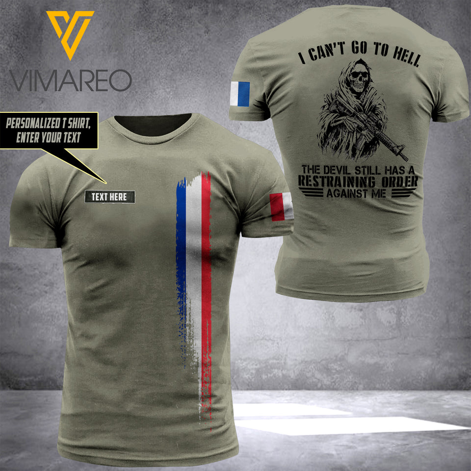 Customized French Soldier 3D Printed Combat Shirt EZLN084