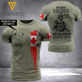 Customized Retired Canadian soldier 3D Printed Shirt EZHQ074
