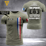 Customized French soldier 3D Printed Shirt EZLN074