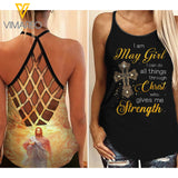 May Girl Criss-Cross Open Back Camisole Tank Top ZT2503