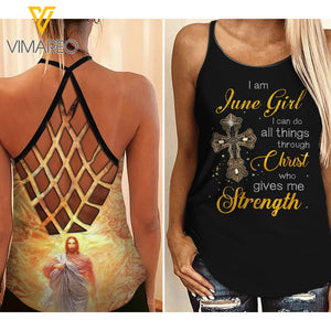 June Girl Criss-Cross Open Back Camisole Tank Top ZT2503