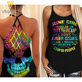 June Girl Criss-Cross Open Back Camisole Tank Top  ZT2903