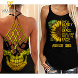 August girl Criss-Cross Open Back Camisole Tank Top ZHQ2703