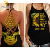 May girl Criss-Cross Open Back Camisole Tank Top ZHQ2703