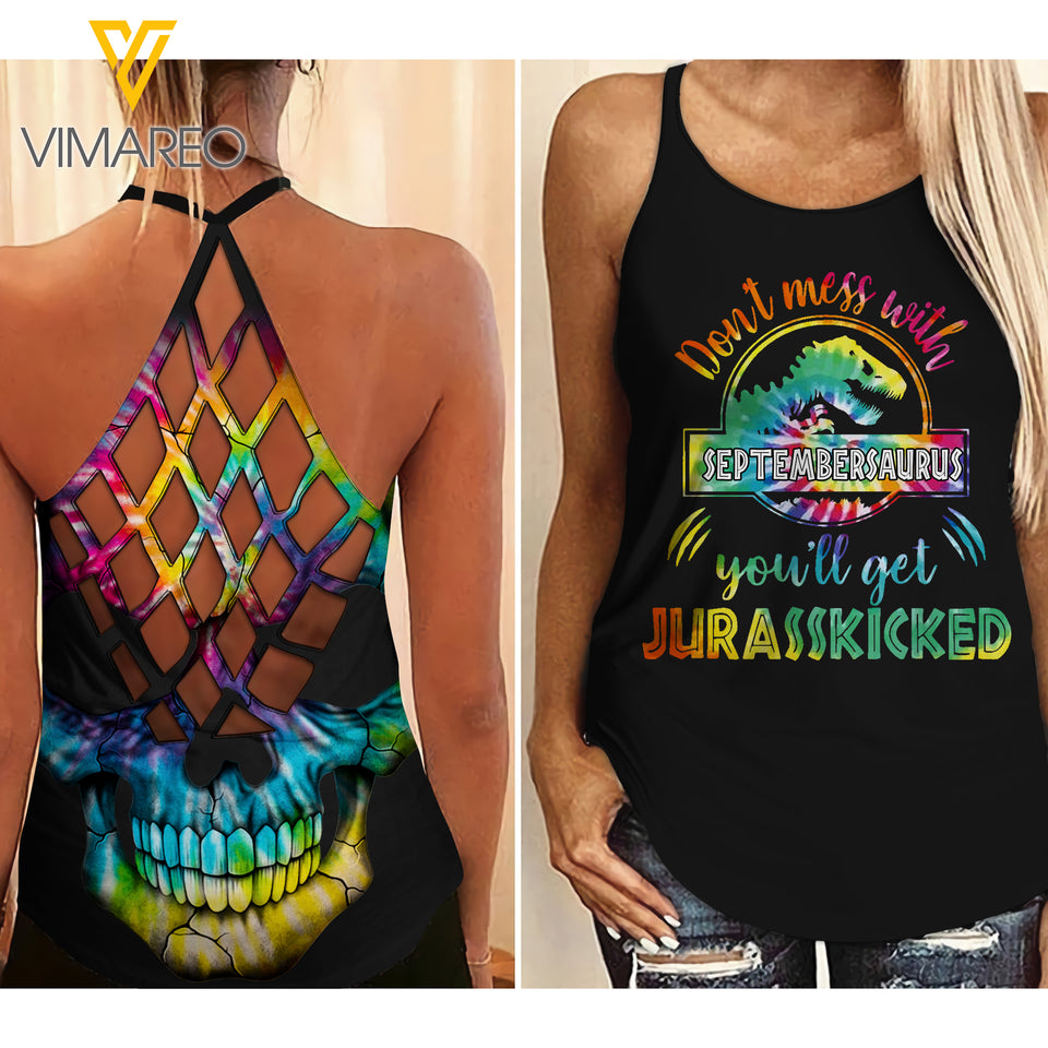 September Girl Criss-Cross Open Back Camisole Tank Top ZLN2903