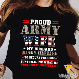 Proud US Soldier Wife Tshirt EZQ160621