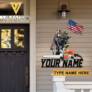 Personalized Arborist Cut Metal Sign SEP-HQ27