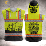 Ironworker Sleeveless Zip-Ups Hoodie MAR-HQ26