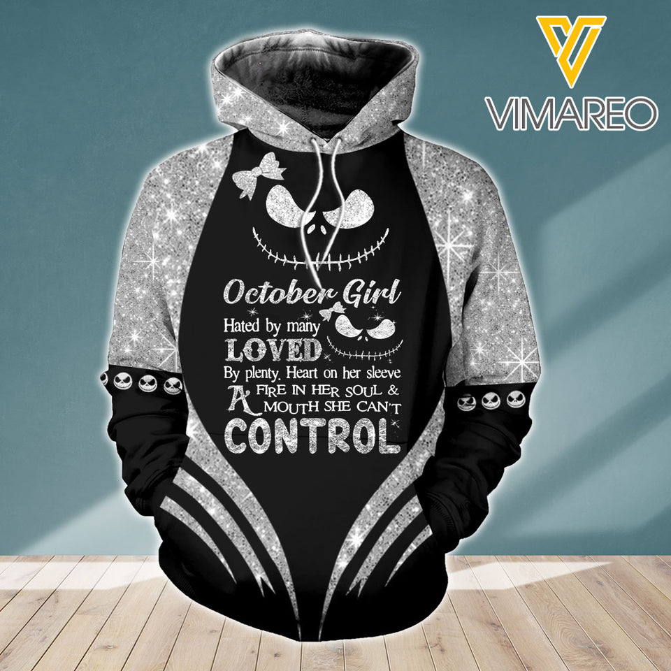 OCTOBER GIRL HOODIE 3D PRINTED SEP-HQ06