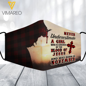 Never Underestimate A Girl Was Born In November Normal Mask SEP-HQ09