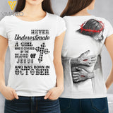 OCTOBER GIRL TSHIRT 3D PRINTED AUG-HQ17