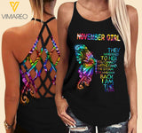 November Girl Criss-Cross Open Back Camisole Tank Top MAR-HQ11