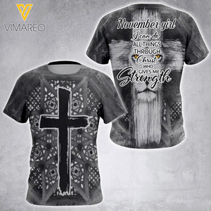 NOVEMBER GIRL TSHIRT 3D PRINTED AUG-HQ19