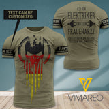 German Elektriker TSHIRT 3D PRINTED AUG-HQ26