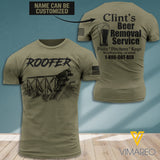 Personalized Roofer TSHIRT 3D PRINTED AUG-DT20
