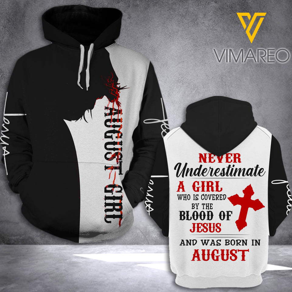 AUGUST GIRL HOODIE 3D PRINTED JUL-DT30