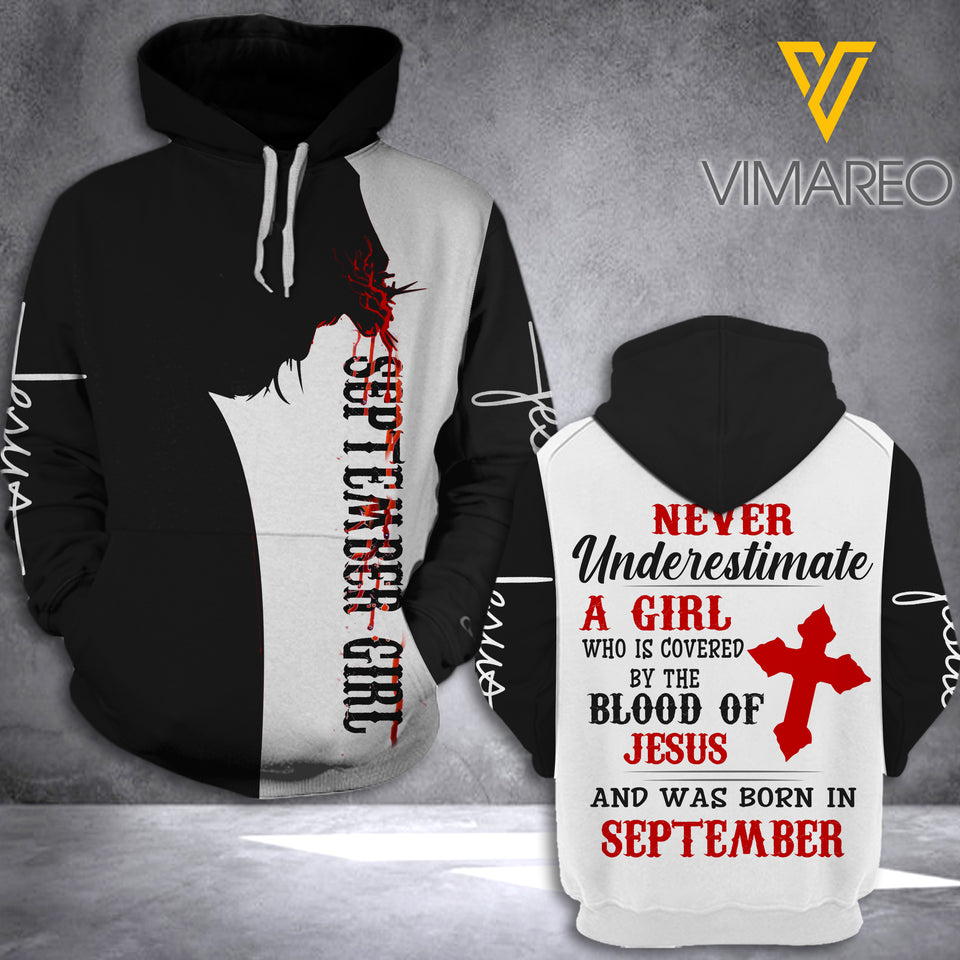 SEPTEMBER GIRL HOODIE 3D PRINTED JUL-DT30