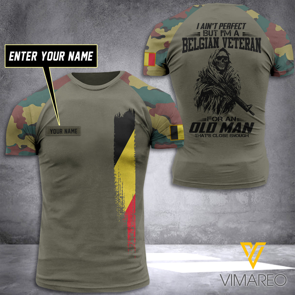 PERSONALIZED BELGIUM ARMY TSHIRT 3D PRINTED APR-DT10