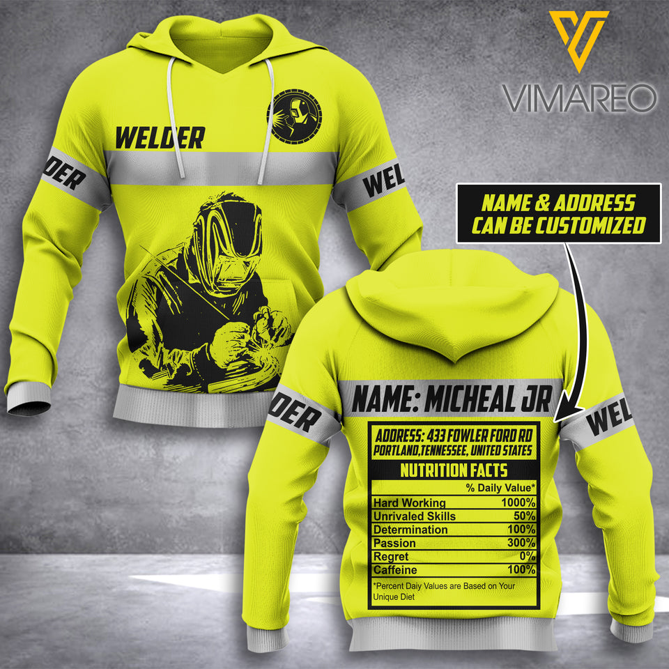 PERSONALIZED WELDER HOODIE 3D PRINTED AUG-DT10
