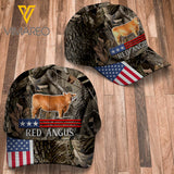 Angus Cattle Peaked Cap 3D MAY-DT13