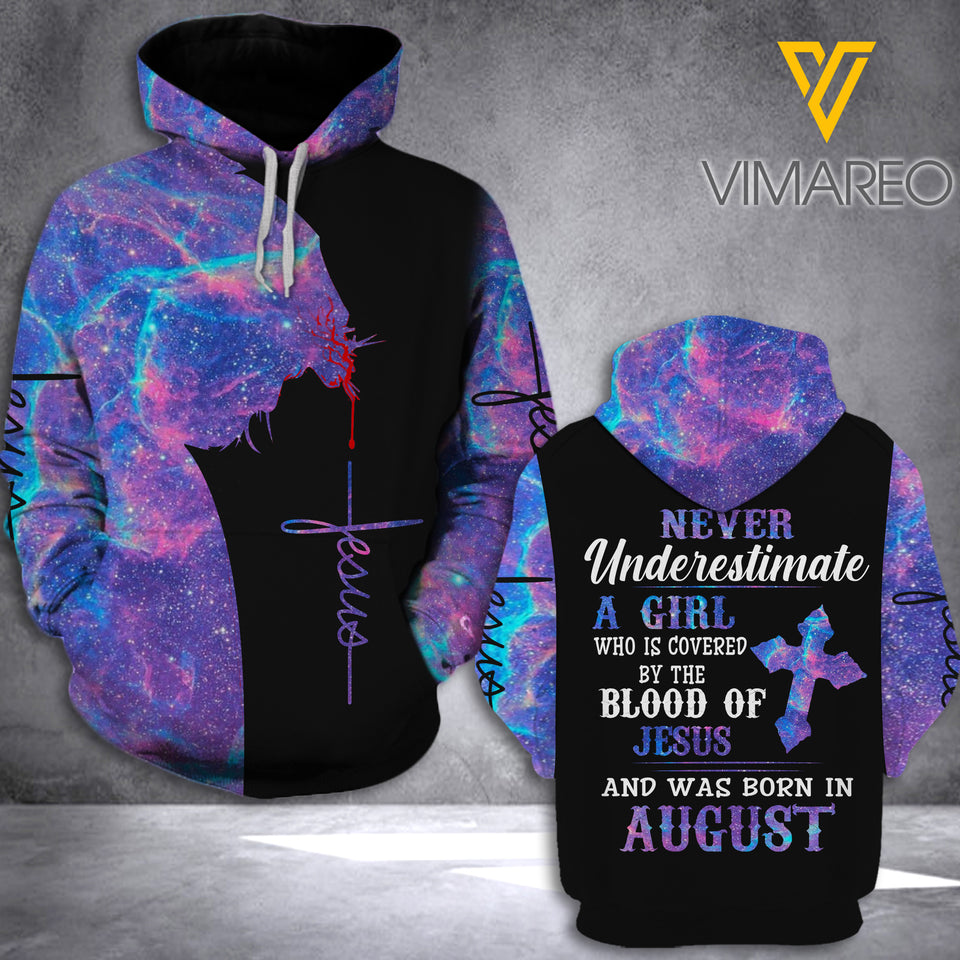 AUGUST GIRL HOODIE 3D PRINTED JUL-DT30