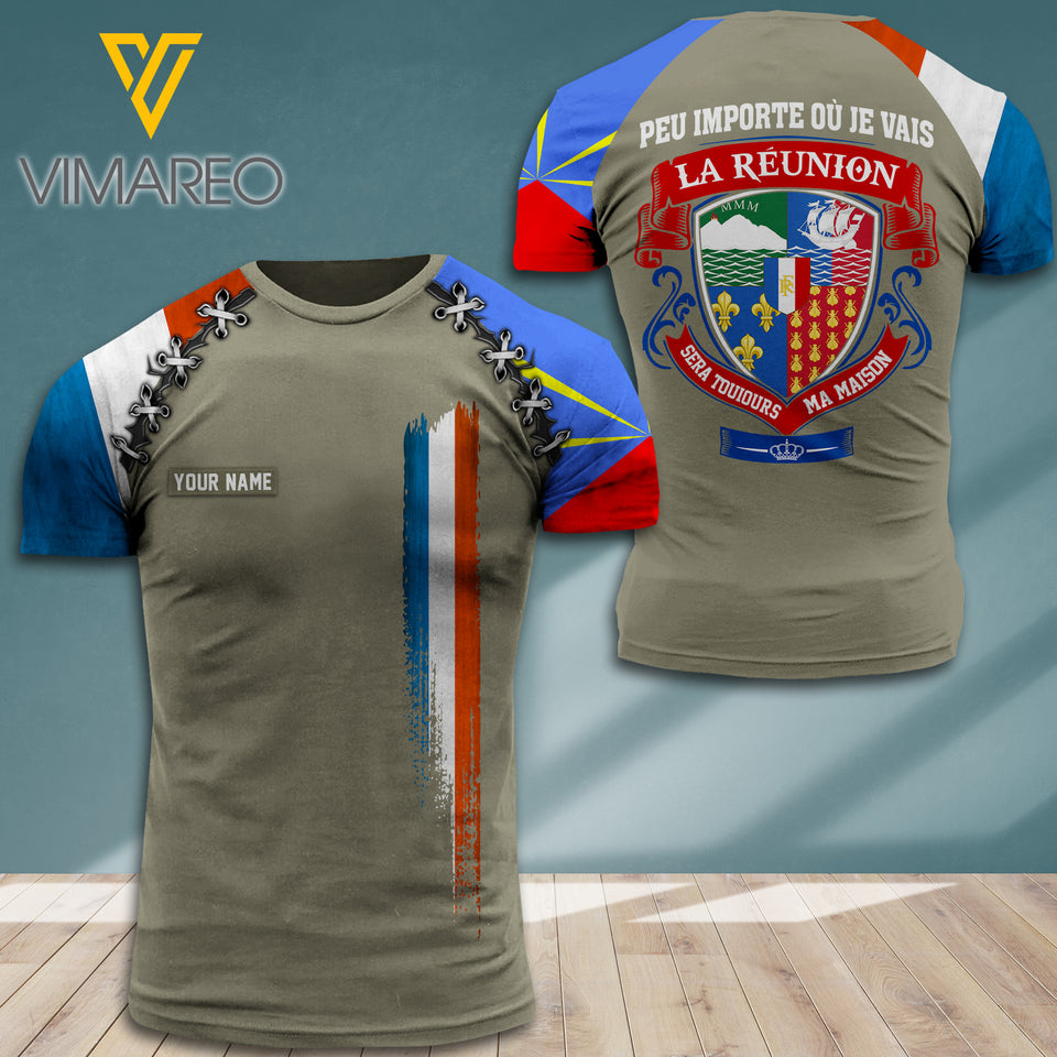 PERSONALIZED La Réunion TSHIRT 3D PRINTED JUL-DT24