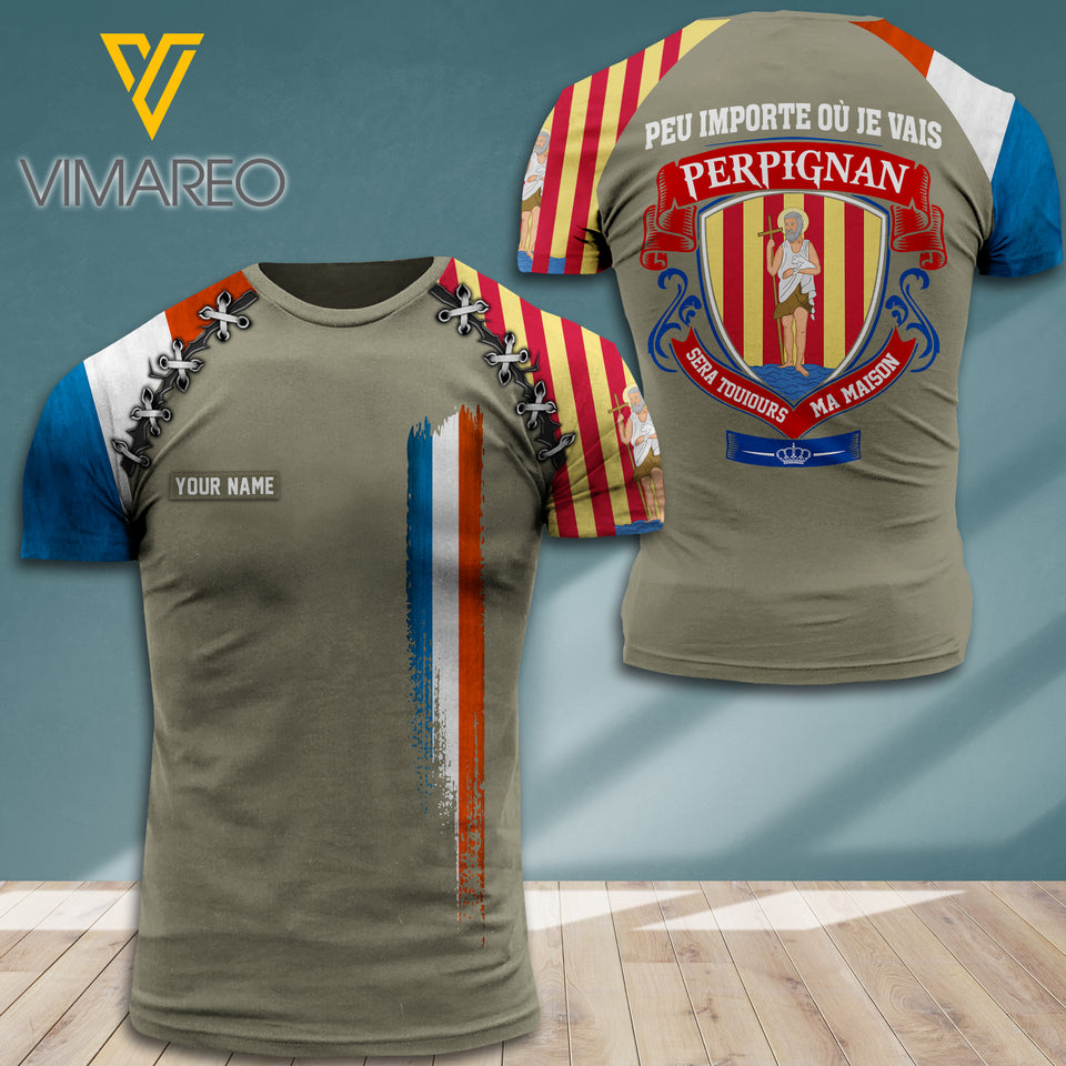 PERSONALIZED Perpignan TSHIRT 3D PRINTED JUL-DT24