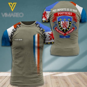 PERSONALIZED Poitiers TSHIRT 3D PRINTED JUL-DT24