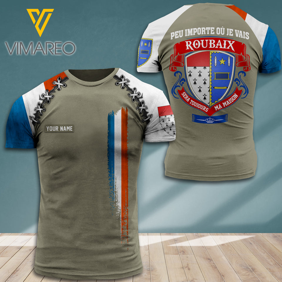 PERSONALIZED Roubaix TSHIRT 3D PRINTED JUL-DT24