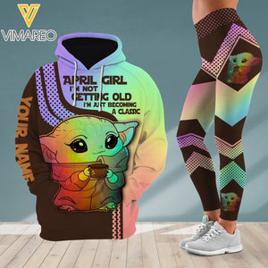 APRIL GIRL I'M NOT GETTING OLD I'M JUST BECOMING A CLASSIC COMBO HOODIE + LEGGING PRINTED 22FEB-MQ07