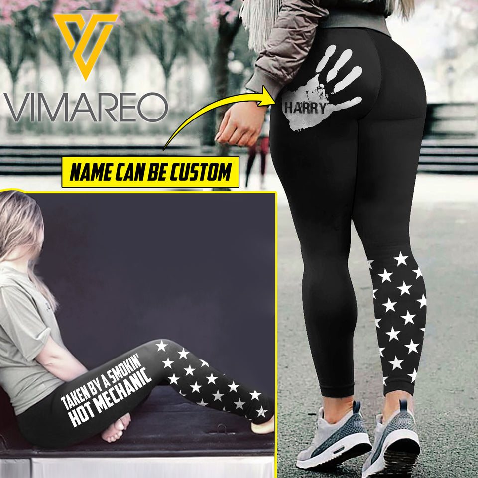 Personalized Taken By A Smokin' Hot Mechanic Legging SEP-DT16