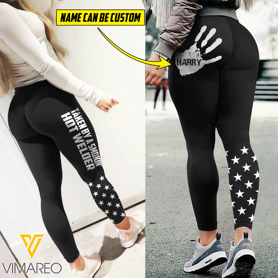 Personalized Taken By A Smokin' Hot Welder Legging SEP-DT17