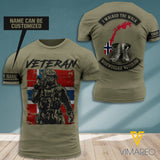 PERSONALIZED NORWAY VETERANS TSHIRT 3D PRINTED AUG-DT27