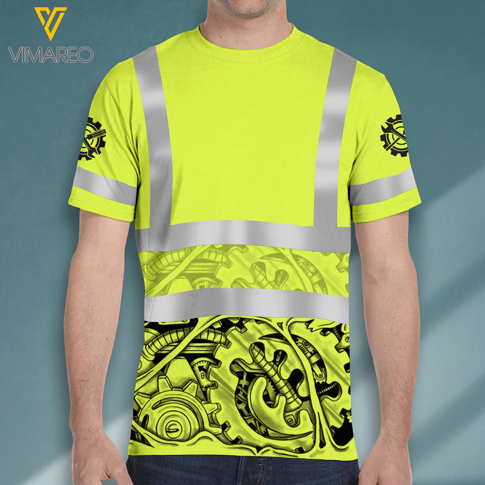 MECHANIC SAFETY TSHIRT 3D PRINTED AUG-NL17