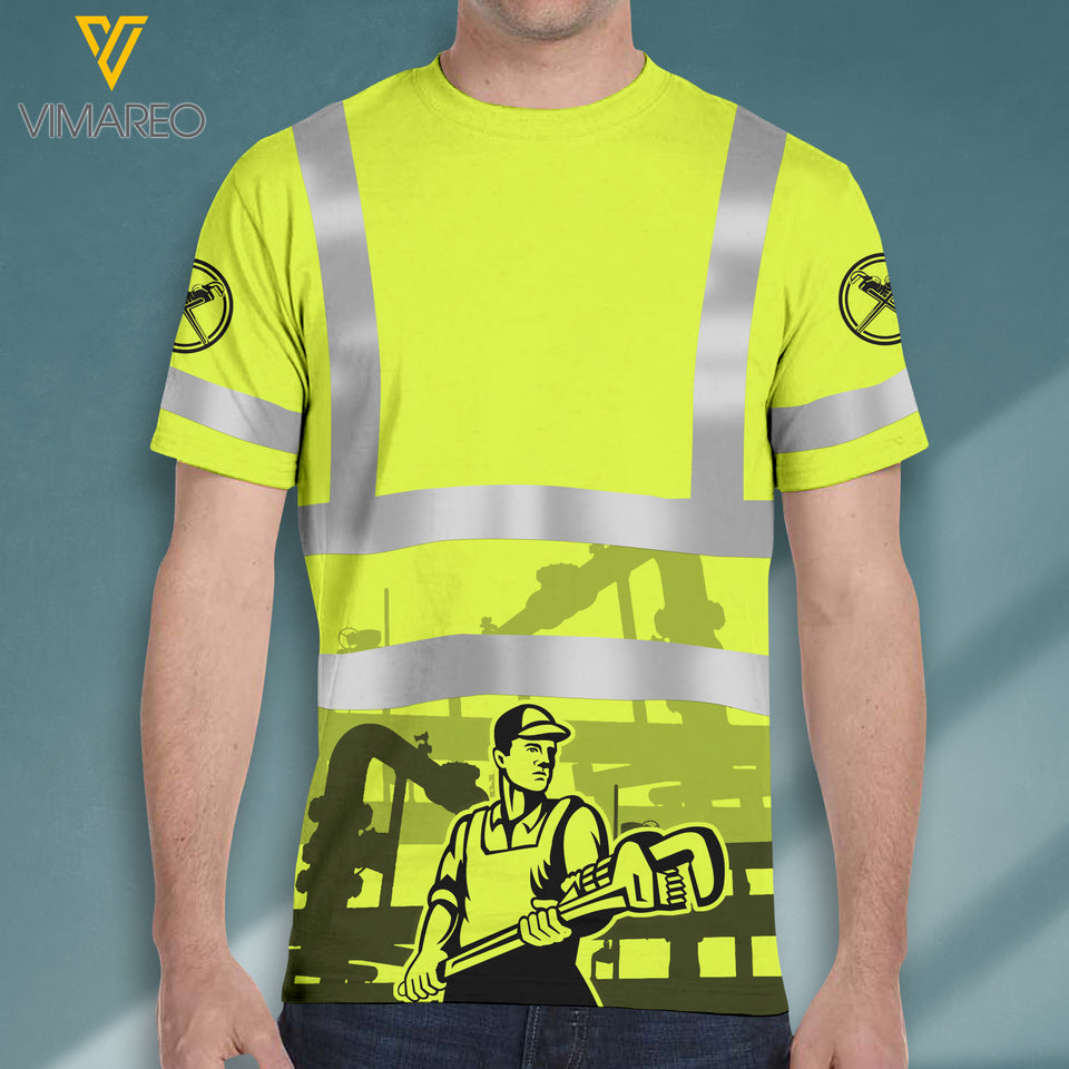 PLUMBER SAFETY TSHIRT 3D PRINTED AUG-NL17