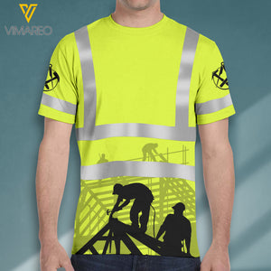 ROOFER SAFETY TSHIRT 3D PRINTED AUG-DT17