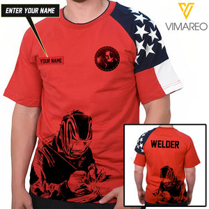 PERSONALIZED WELDER TSHIRT 3D PRINTED MAR-DT26