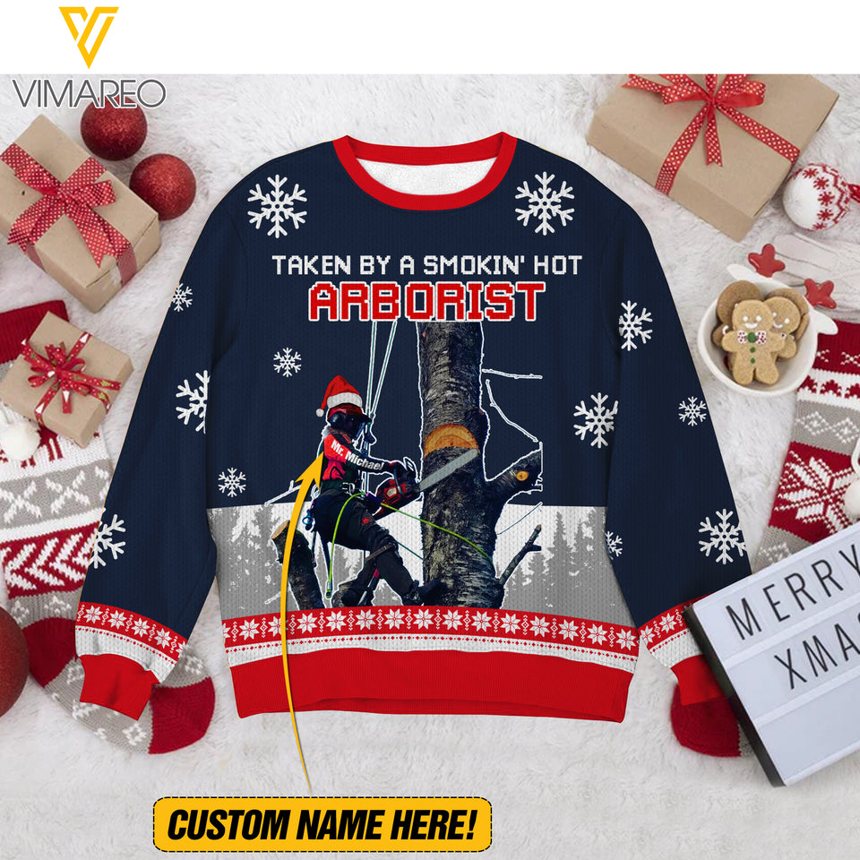 PERSONALIZED TAKEN BY A SMOKIN' HOT ARBORIST WOOL SWEATER + LEGGING DEC-DT01