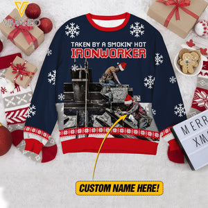 PERSONALIZED TAKEN BY A SMOKIN' HOT IRONWORKER WOOL SWEATER + LEGGING DEC-DT01