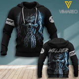PERSONALIZED WELDER HOODIE 3D PRINTED SEP-DT28