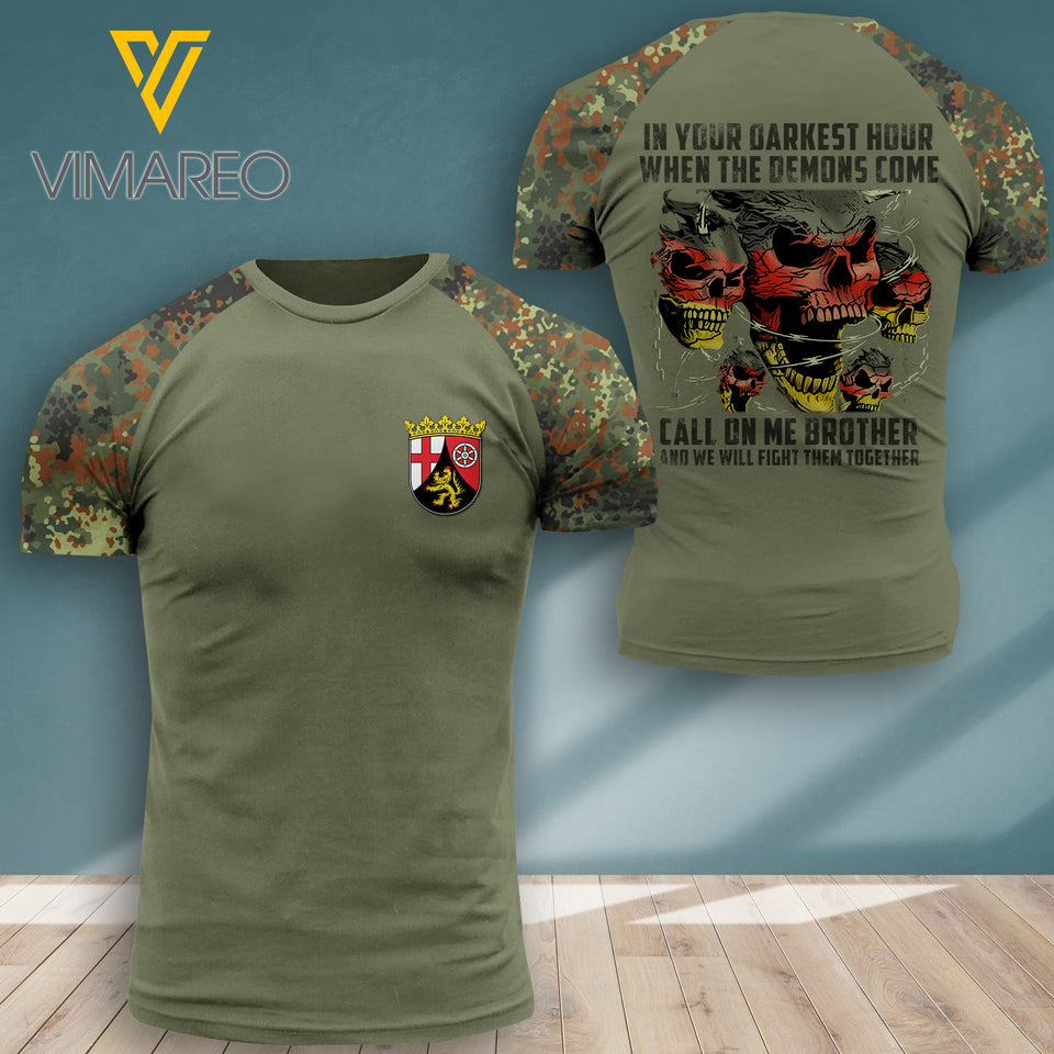 Rhineland-Palatinate VETERAN CAMO TSHIRT PRINTED JUL-DT20