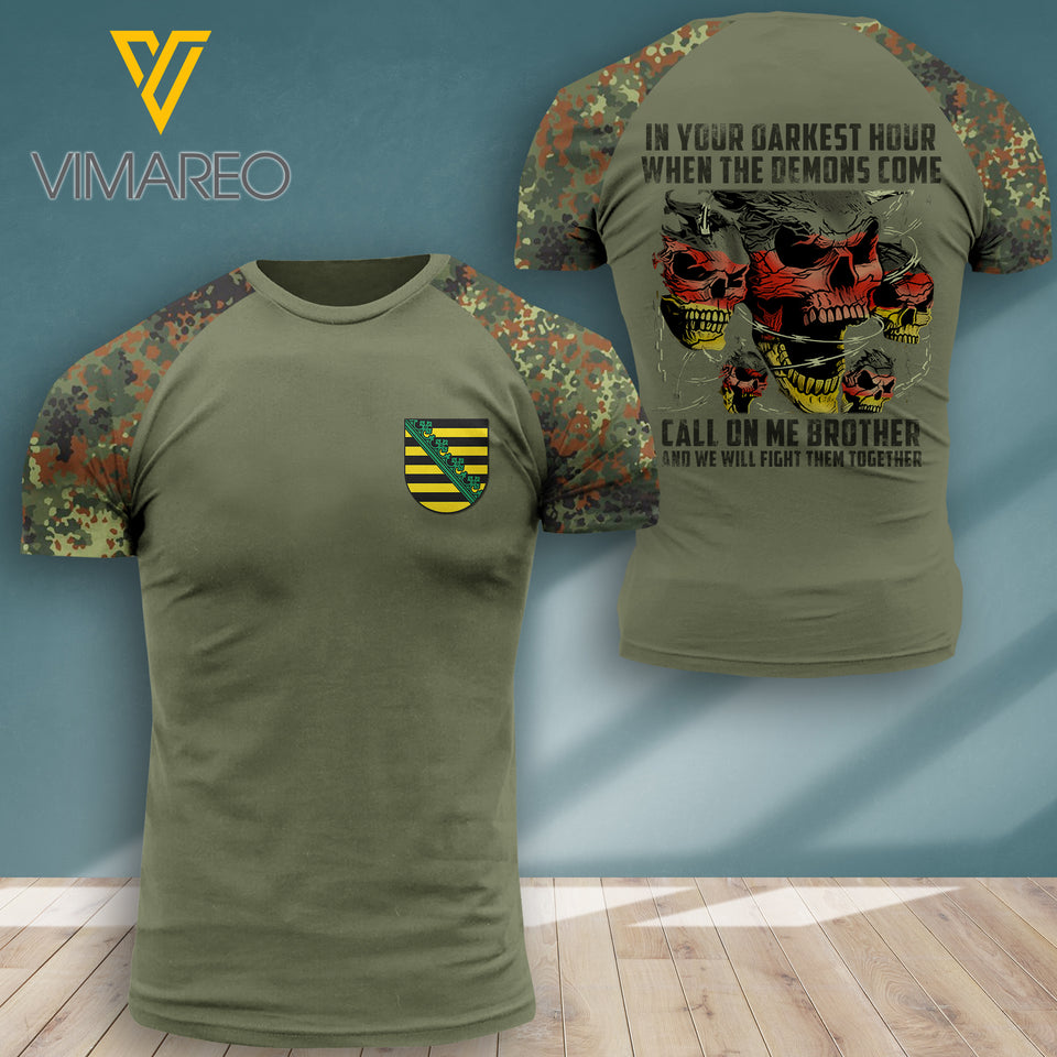 SAxony VETERAN CAMO TSHIRT PRINTED JUL-DT20