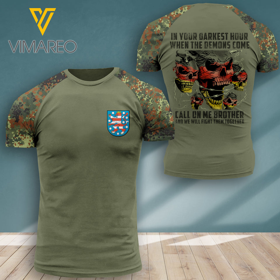 Thüringen VETERAN CAMO TSHIRT PRINTED JUL-DT20